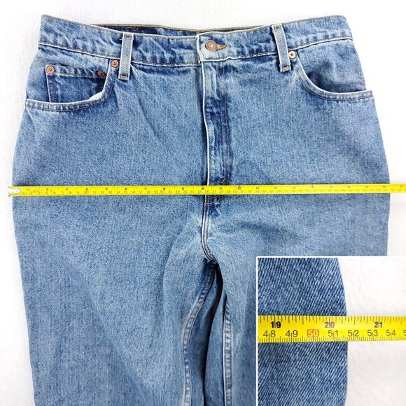 Levi's 551 Jeans Vintage 90s USA High Waist Relaxed Tapered Women 14 Long 33x32 - Picture 10 of 13